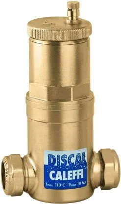 Caleffi Discal Mikroblasenabscheider 551002 22mm, Messing-Gehäuse, Klemmverschraubung