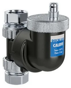 Caleffi Discal Mikroblasenabscheider SLIM 551801 Ø 18mm Klemmverschraubung, Kunststoff-Gehäuse