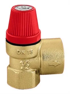 Caleffi Membran-Sicherheitsventil 532042 1/2" IG X 3/4" IG, 2,5 Bar, Leistung 50 KW