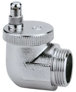 Caleffi Schnellentlüfter Aercal 1/2" AG, Pressmessing Verchromt, Automatisch, Winkelform