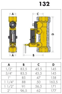 Deutschland Schmutzabscheider Verkaufs-Shop -Deutschland Schmutzabscheider Verkaufs-Shop Caleffi Strangregulierventil 132402 1 2 2 7 l min mit Durchflussmesser 1
